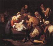 Bartolome Esteban Murillo Shepherds to the manger pilgrimage USA oil painting artist